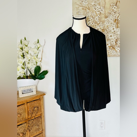ZARA BALLON TOP WITH ZIPPER SIZE M COLOR BLACK NWT - Picture 15 of 16